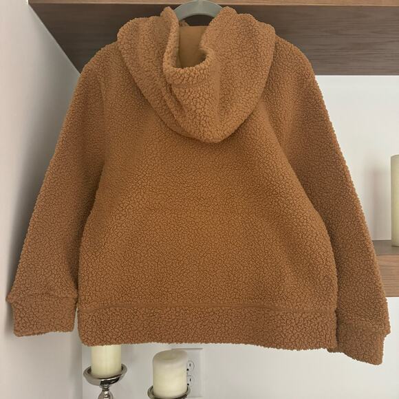 Hooded Sherpa Sweatshirt with Kangaroo Pocket - Picture 4 of 5